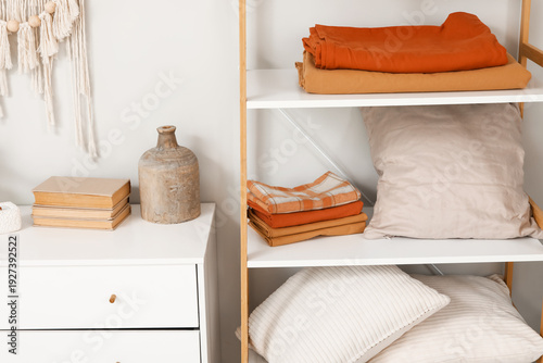 Clean bed sheets and cushio...