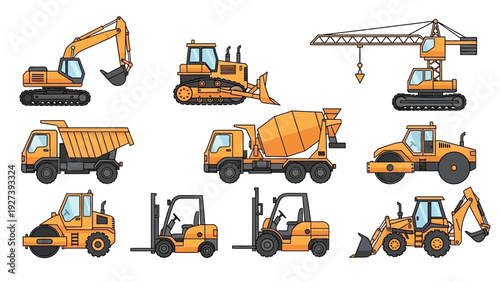 Collection of Heavy Construction Machinery Vehicles 2.