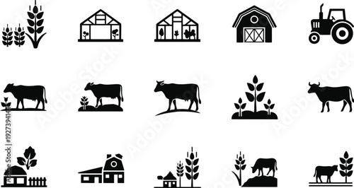 Black and white vector art of watering can pouring water seeds packets gloves shovel and sprouting plants with hello spring text minimal gardening
