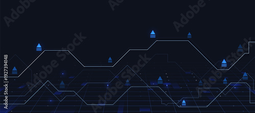 Investment and Finance With Abstract Digital Stock Market Graph Background
