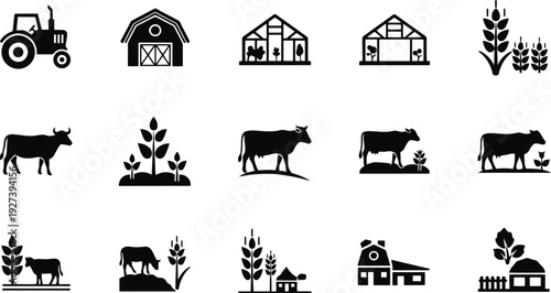 Black and white vector art of watering can pouring water seeds packets gloves shovel and sprouting plants with hello spring text minimal gardening