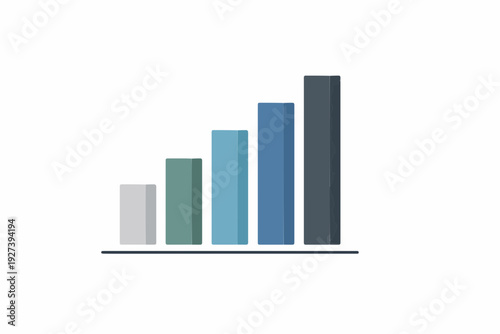 Layered Bar Chart Illustration – Modern Flat Financial Vector Free Download Layered Bar Chart Illustration – Modern Flat Financial Vector - GFXLoad