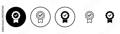 Approved icon vector. Certified Medal Icon