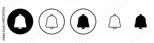 Bell icon vector. Notification sign and symbol for web site design
