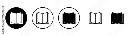 Book icon vector. open book sign and symbol. ebook icon