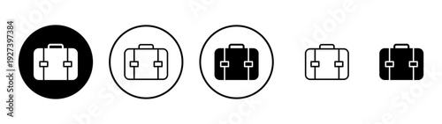 Briefcase icon vector. suitcase sign and symbol. luggage symbol.