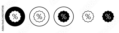 Discount icon vector. Discount tag sign and symbol