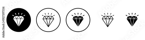 Diamond icon vector. diamond gems sign and symbol