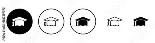 Education icon vector. Graduation cap sign and symbol. Graduate. Students cap