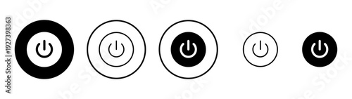 Power icon vector. Power Switch sign and symbol. Electric power