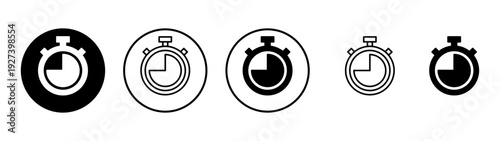 Stopwatch icon vector. Timer sign and symbol. Countdown icon. Period of time