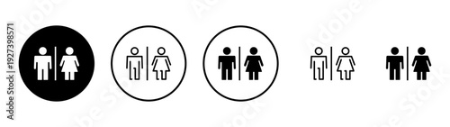 Toilet icon vector. Girls and boys restrooms sign and symbol. bathroom sign. wc, lavatory