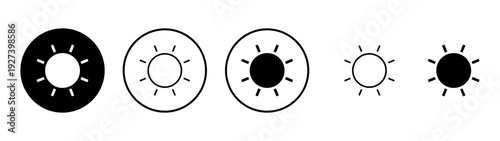 Sun icon vector. Brightness sign and symbol