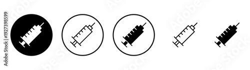 Syringe icon vector. injection sign and symbol.vaccine icon