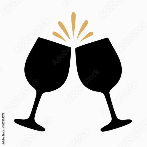 Celebrating with a toast of wine glasses in festive ambiance