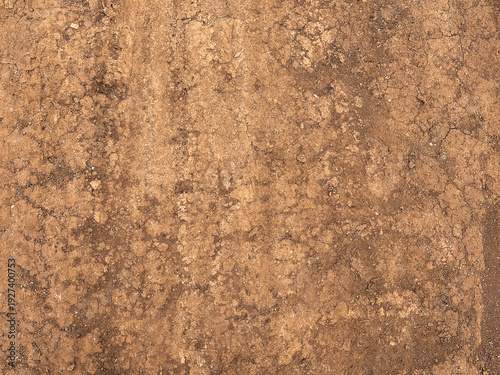 Soil brown ground surface top view texture and background. Soil Texture