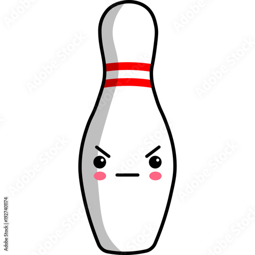 Cute Cartoon Bowling Pin Character Illustration