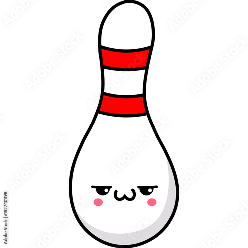 Cute Cartoon Bowling Pin Character Illustration
