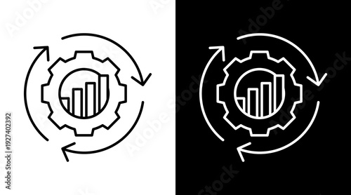 Development  White Icon Set Design