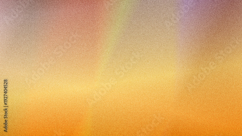 Fényképezés A delicate rainbow arc shimmers across a warm orange gradient, forming an uplifting abstract background perfect for inspirational messages, wellness branding, or cheerful designs