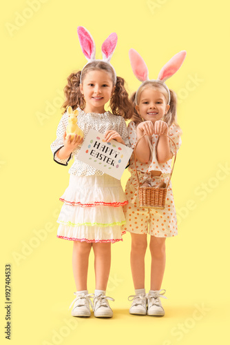 Cute little girls in bunny ...