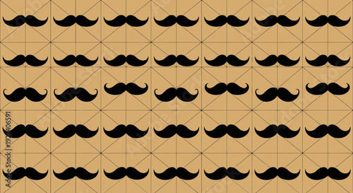 mustache pattern background, seamless design