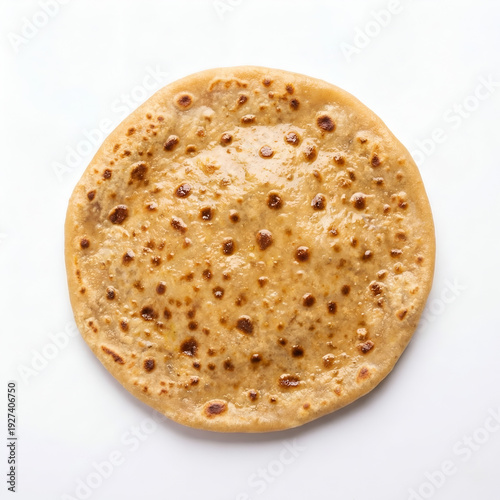 premium puran poli top view isolated on white background for gudi padwa and holi festive sales marketing and restaurant promotion concept