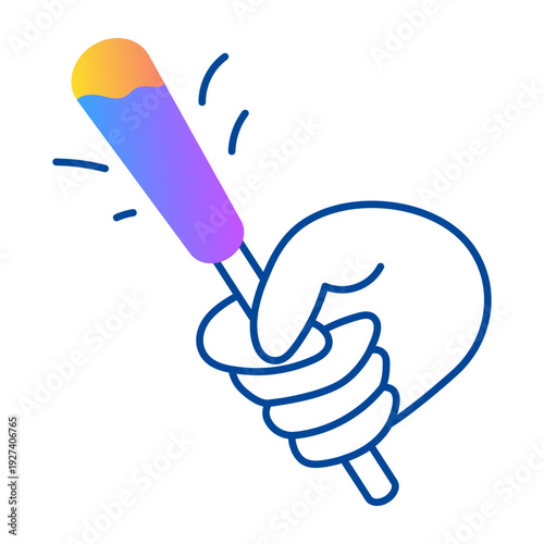 Doodle style icon showing sparkler fireworks