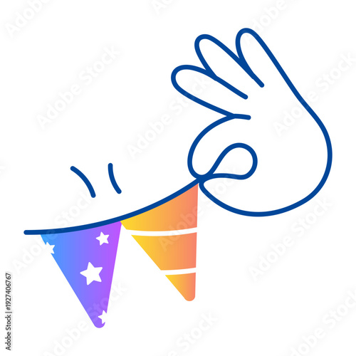 Sketchy style icon showing decorations festive garlands