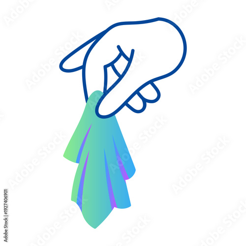 Hand drawn icon depicting towel fabric