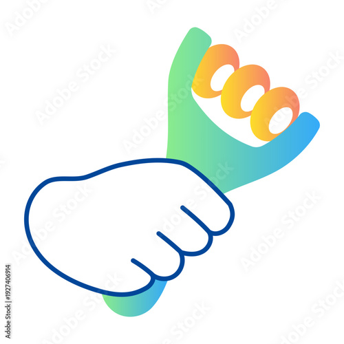 An icon of face roller designed in sketchy style  