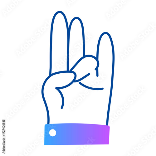 Drawing style icon showing agni mudra hand