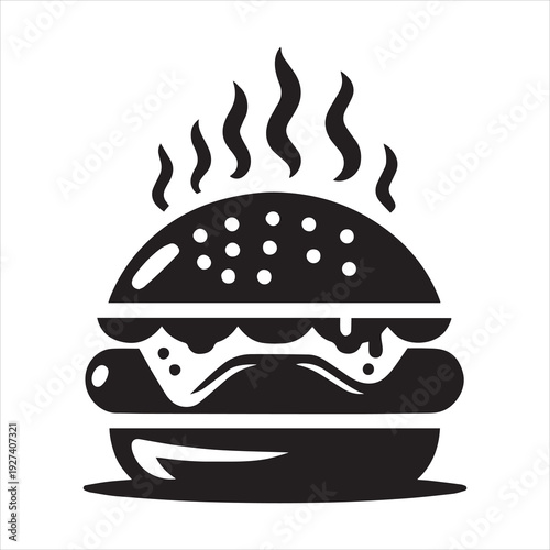Warm burger silhouette