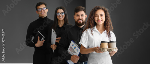 Young business colleagues i...