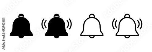 Bell Icon vector illustration. Notification sign and symbol for web site design