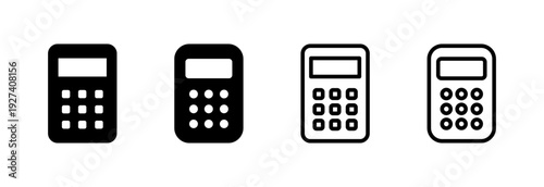 Calculator icon vector illustration. Accounting calculator sign and symbol.