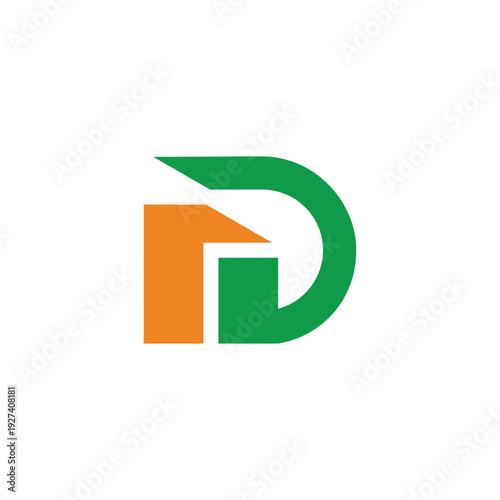 Free Download letter rd ssimple geometric linked colorful logo vector - GFXLoad
