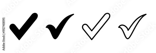 Check mark icon vector illustration. Tick mark sign and symbol