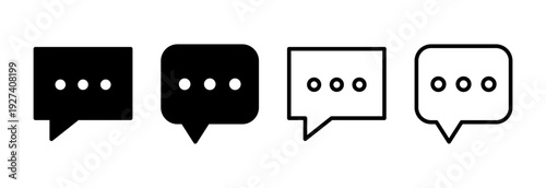 Chat icon vector illustration. speech bubble sign and symbol. comment icon. message