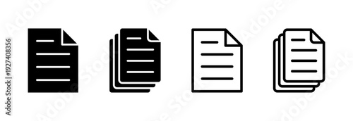 Document icon vector illustration. Paper sign and symbol. File Icon