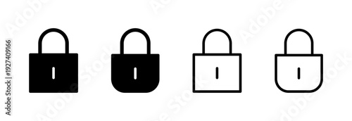 Lock icon vector illustration. Padlock sign and symbol. Encryption icon. Security symbol