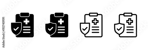Medical insurance icon vector illustration. health insurance sign and symbol
