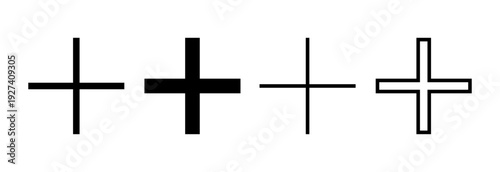 Plus Icon vector illustration. Add plus sign and symbol