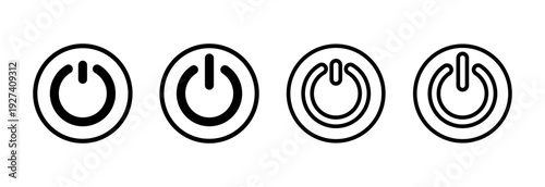 Power icon vector illustration. Power Switch sign and symbol. Electric power