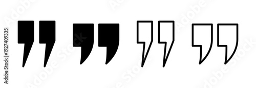 Quote icon vector illustration. Quotation mark sign and symbol