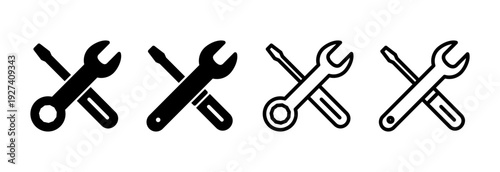 Repair tools icon vector illustration. tool sign and symbol. setting icon. Wrench and screwdriver. Service
