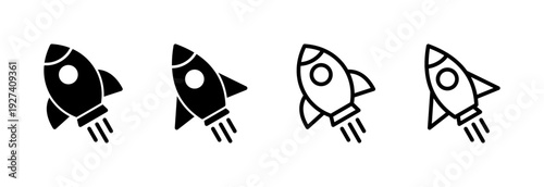 Rocket icon vector illustration. Startup sign and symbol. rocket launcher icon