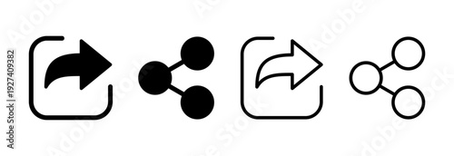 Share icon vector illustration. Sharing sign and symbol