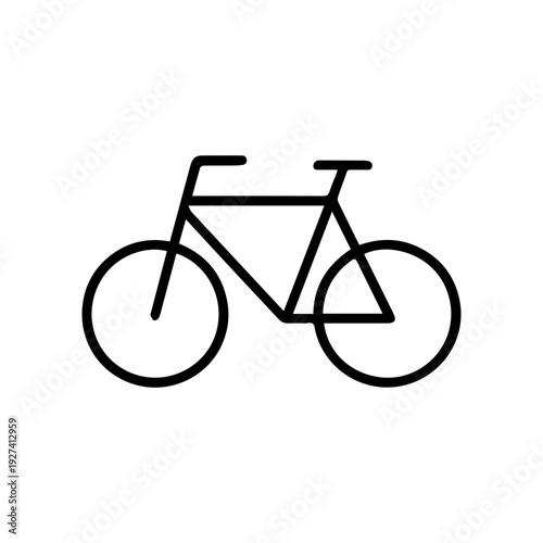 Bicycle path signage icon with transparent background cycling route symbol
