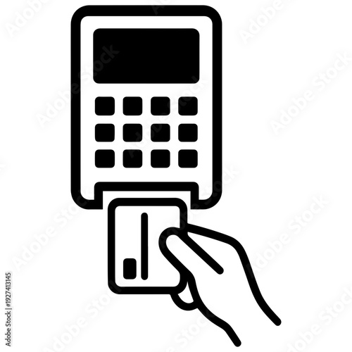 Insert card here payment kiosk icon with transparent background transaction symbol
